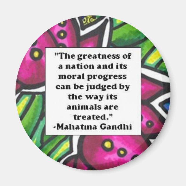 Vegetarian Quote Magnet (Framsidan)