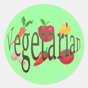 Vegetarian Runt Klistermärke