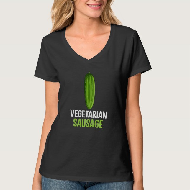 Vegetarian sausage t shirt (Framsida)