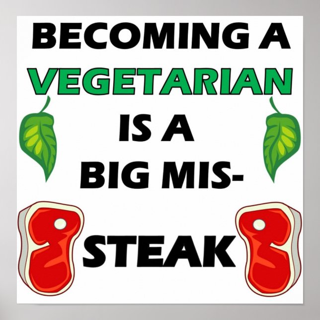 Vegetarian Steak Fullt Poster (Framsidan)