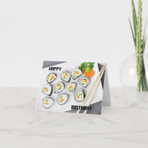 Vegetarian Sushi Grattis på födelsedagen Kort