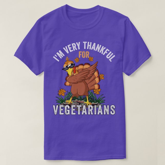 Vegetarian Thanksgiving Funny Dabbing Turkey Kärle T Shirt (Design framsida)