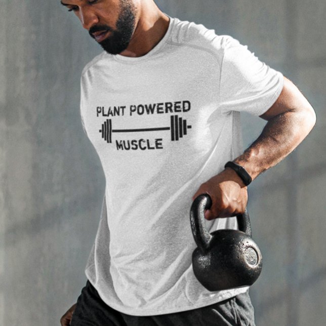 Vegetarian, växtodlingsbaserad muskelvikt t shirt (Skapare uppladdad)