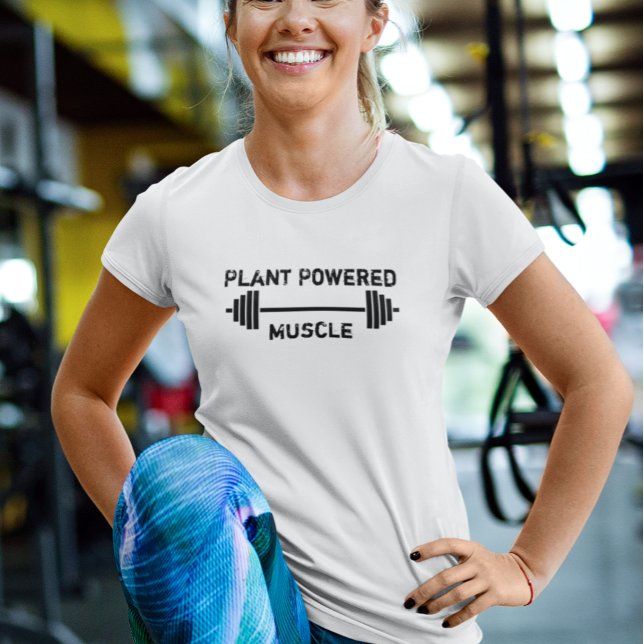 Vegetarian, växtodlingsbaserad muskelvikt t shirt (Skapare uppladdad)