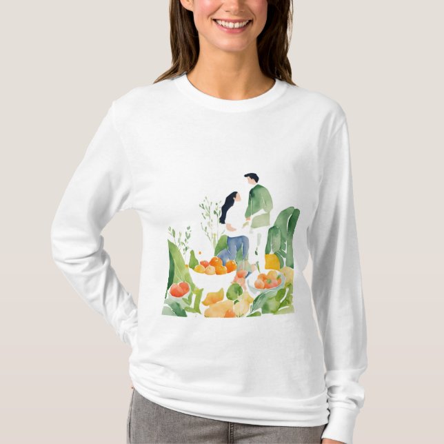 Vegetarian vegan-par t shirt (Framsida)