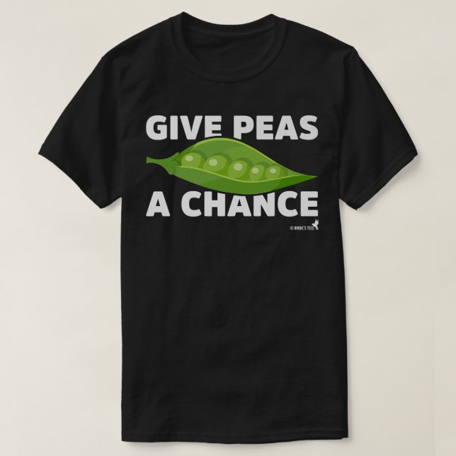 Vegetarian Vegan T Ge Peas a Chance T Shirt (Design framsida)