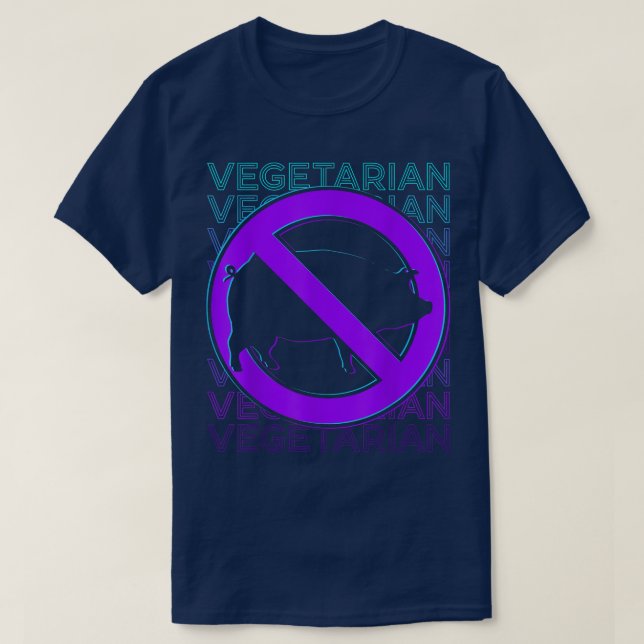 Vegetarian Vegan Veganism Retro T Shirt (Design framsida)