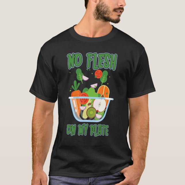 Vegetarian vegan vegetabilisk veggie food restaura t shirt (Framsida)