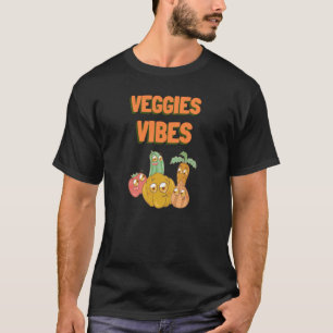 Vegetarian Vegan Vegetarian Vegan Veggie Vibes T Shirt