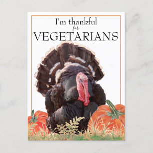 Vegetarian VeganThanksgiving Turkiet Foto Tack Helg Vykort