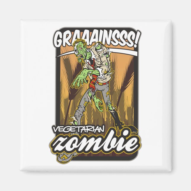 Vegetarian Zombie Magnet (Framsidan)
