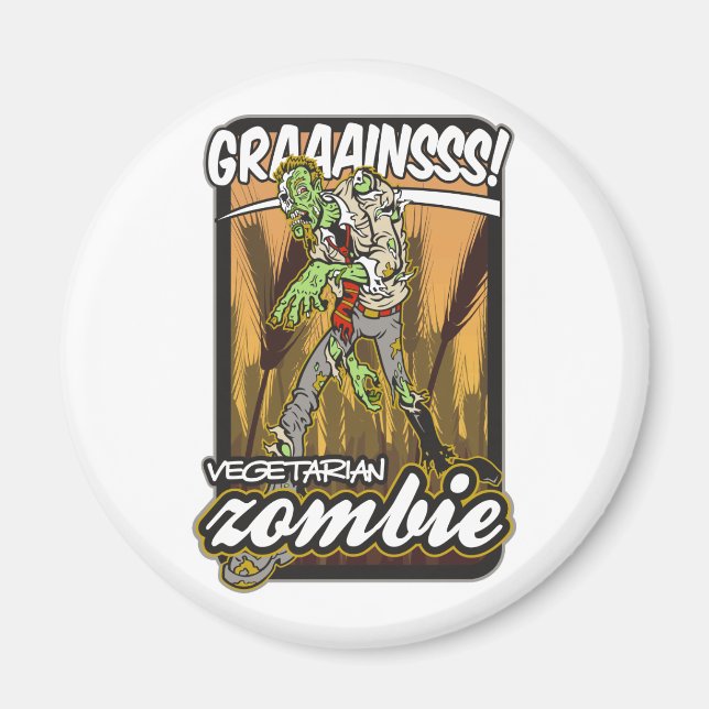 Vegetarian Zombie Magnet (Framsidan)