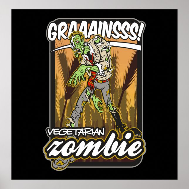 Vegetarian Zombie Poster (Framsidan)