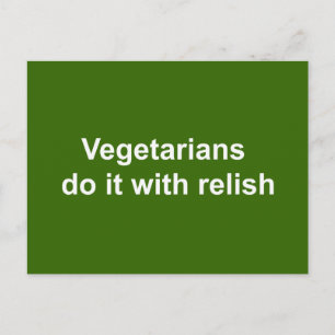 Vegetarianer gör det med nit vykort