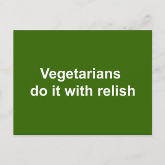 Vegetarianer gör det med nit vykort