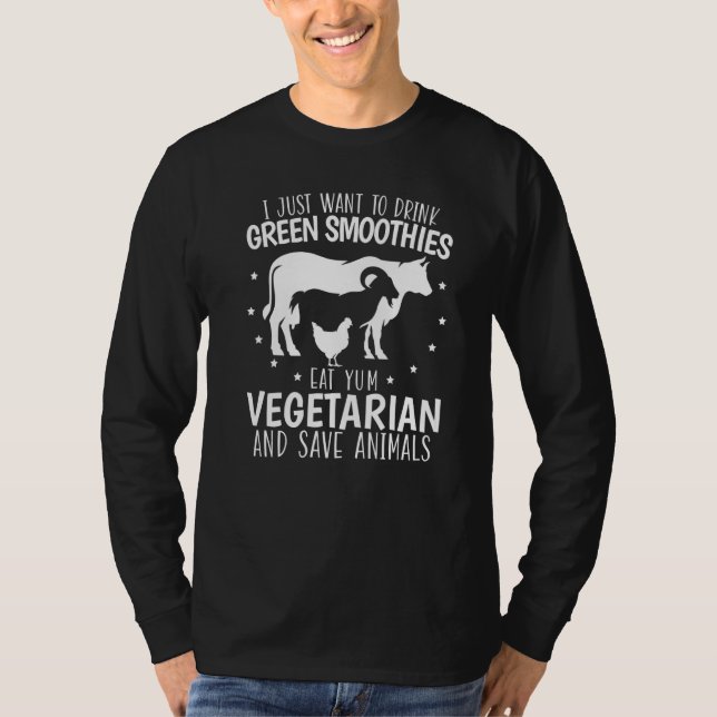 Vegetarianism Animal Rights Vegetarian T Shirt (Framsida)