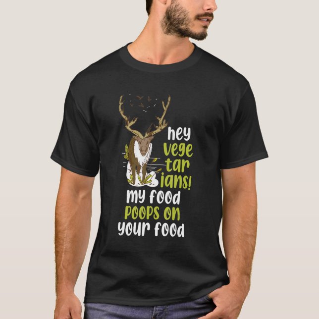 Vegetarians min mat på maten t shirt (Framsida)
