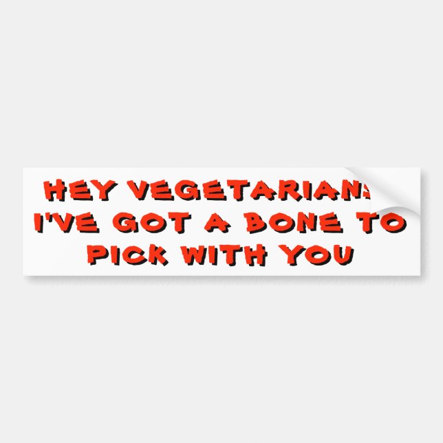 Vegetarier, Har ett ben till Plocka med dig Bildekal (Framsidan)