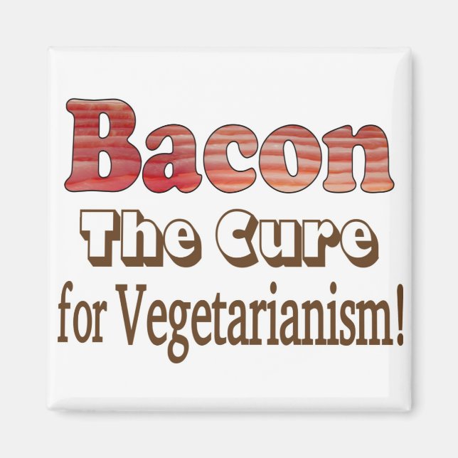 Vegetarisk Bacon Magnet (Framsidan)