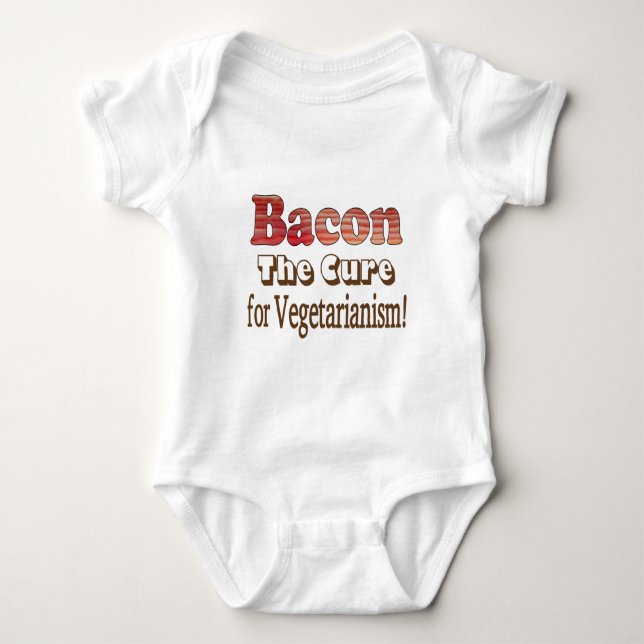 Vegetarisk Bacon T-shirt (Framsida)