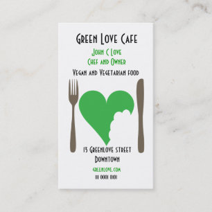 Vegetarisk Cafevisitkort Visitkort