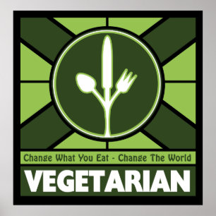 Vegetarisk flagga poster