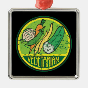 Vegetarisk Grunge Julgransprydnad Metall