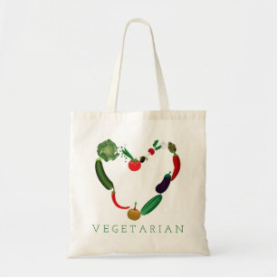 Vegetarisk hjärta tygkasse