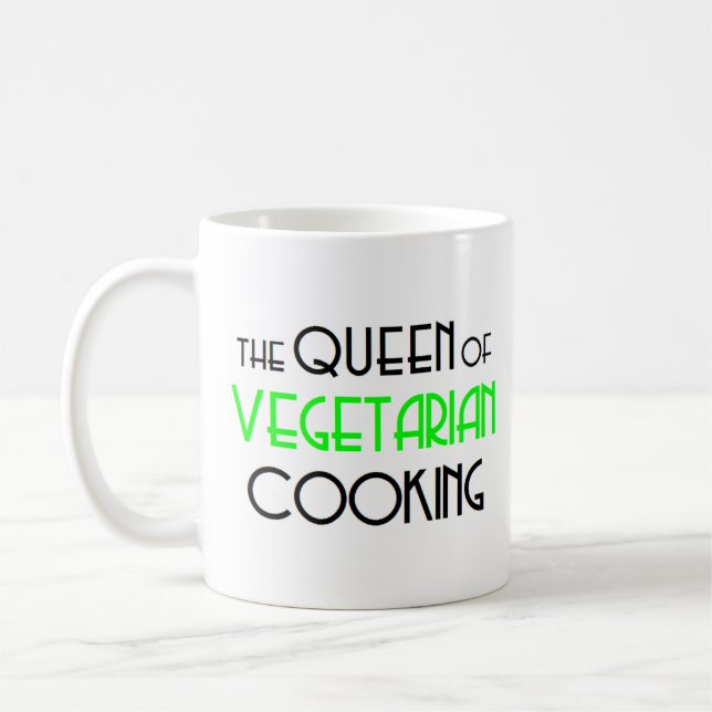 vegetarisk kokdrottning kaffemugg (Vänster)