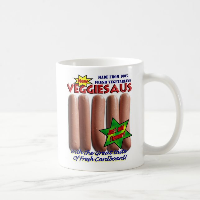 Vegetarisk korvmugg som göras med 100% vegetarian kaffemugg (Höger)