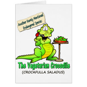 VEGETARISK KROKODIL HÄLSNINGSKORT