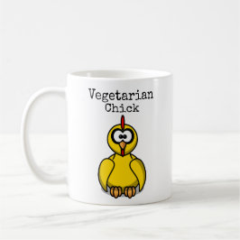 Vegetarisk kyckling tecknad serie kaffemugg
