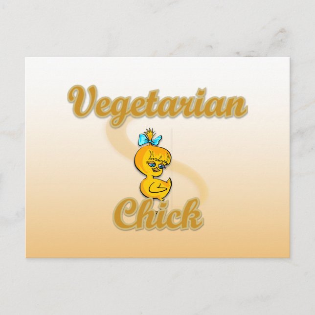 Vegetarisk kyckling vykort (Framsida)