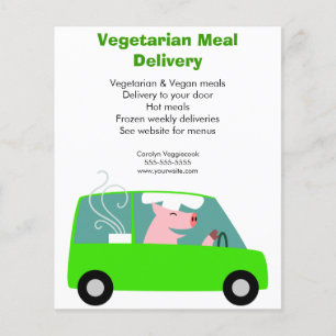 Vegetarisk måltidsleveransservice flygblad
