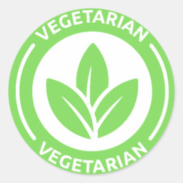 Vegetarisk mat allergi diet  runt klistermärke