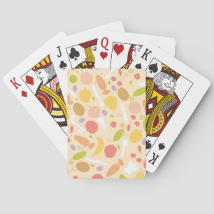 Vegetarisk matlagningmönsterbakgrund casinokort
