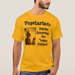 Vegetarisk/nedlusad jägare tee shirt