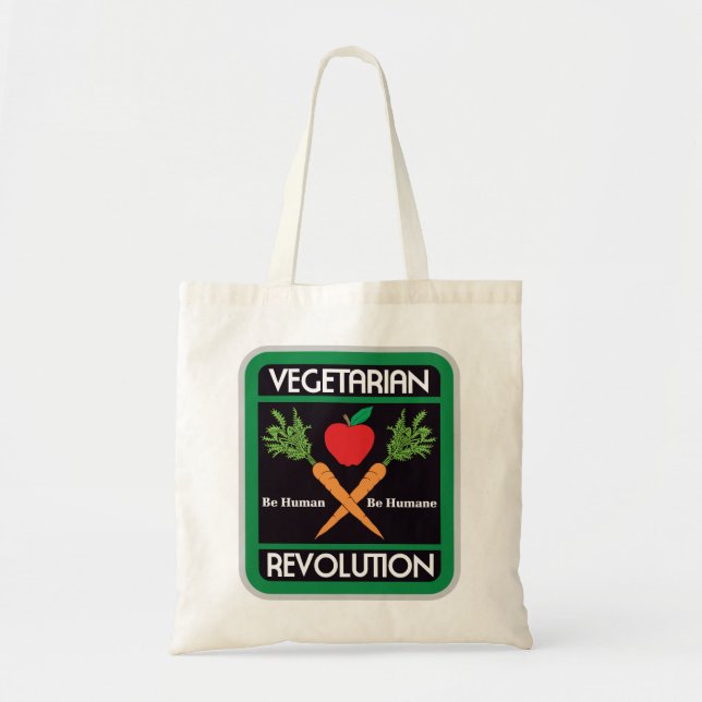 Vegetarisk revolution tygkasse (Framsidan)