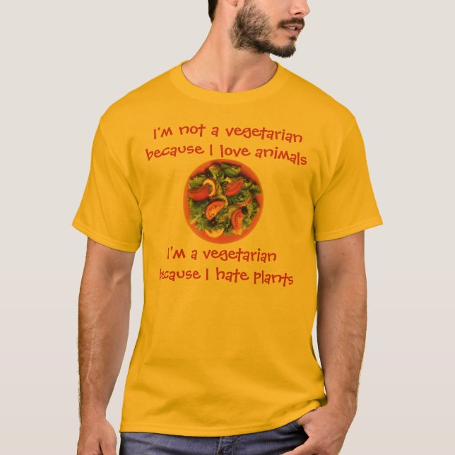Vegetarisk skjorta t-shirt (Framsida)