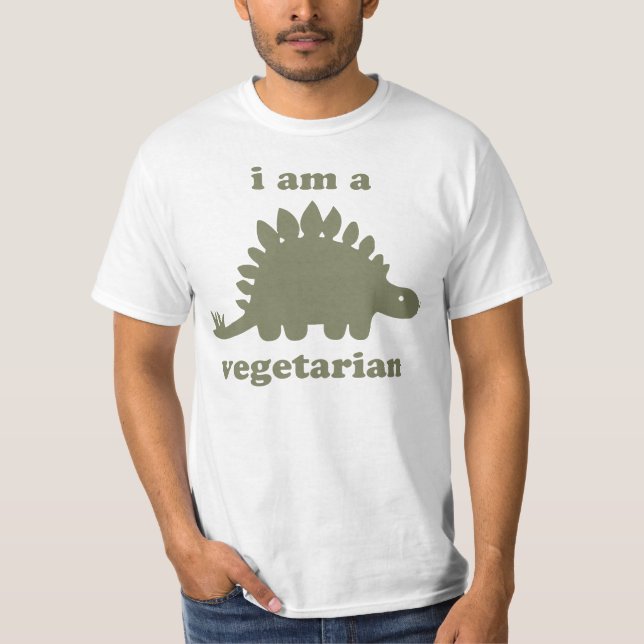 Vegetarisk StegosaurusDinosaur - grönt Tee (Framsida)