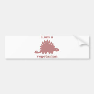 Vegetarisk StegosaurusDinosaur - rosa Bildekal