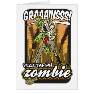 Vegetarisk Zombie Hälsningskort