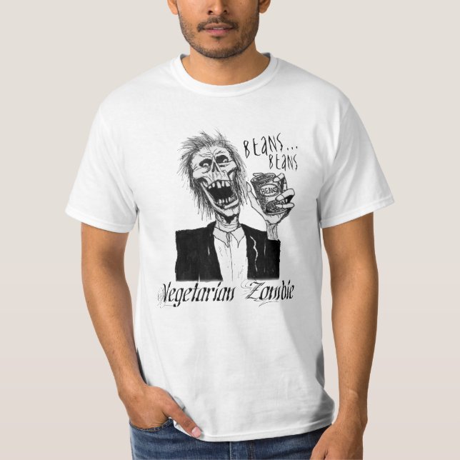 Vegetarisk Zombie T-shirt (Framsida)