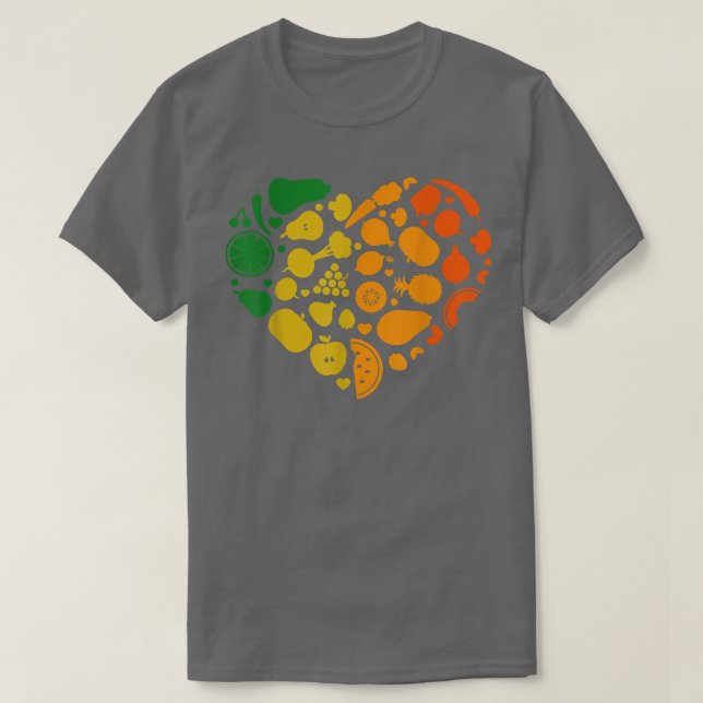 Vegetariska färgfrukter t shirt (Design framsida)