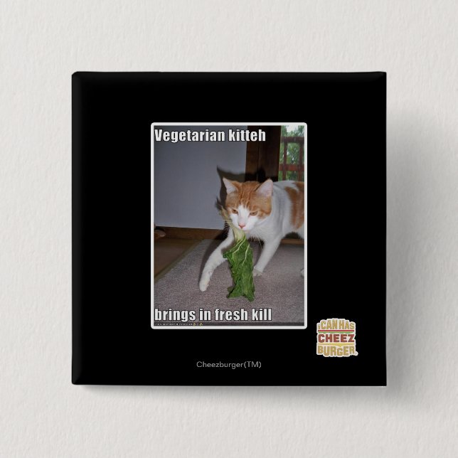 Vegetariska Kitteh Knapp (Framsida)