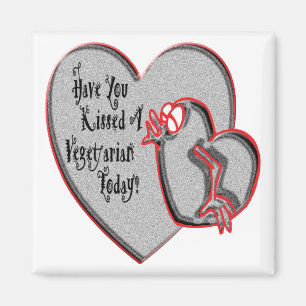 Vegetariska kyssar magnet