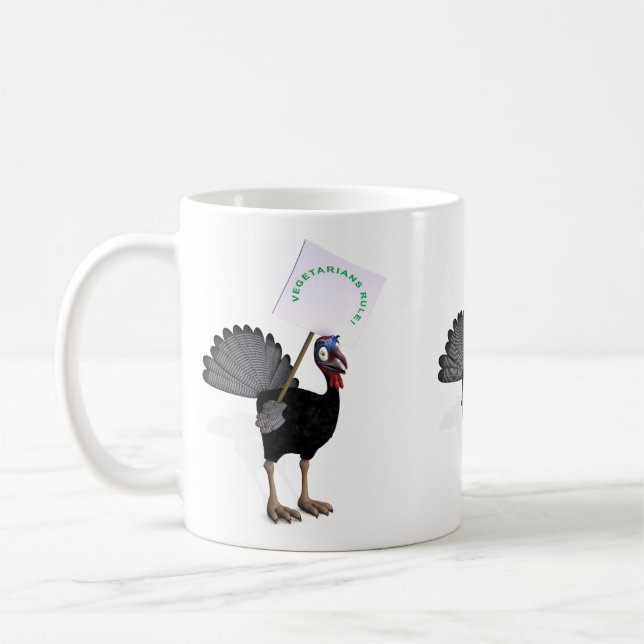 Vegetariska regler! kaffemugg (Vänster)