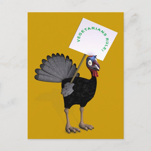 Vegetariska regler! vykort (Framsida)