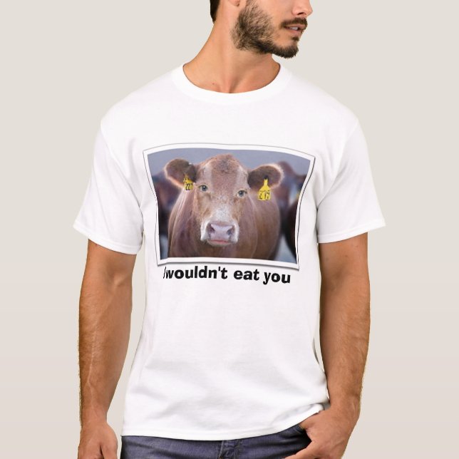 Vegetariska Shjrt T Shirt (Framsida)
