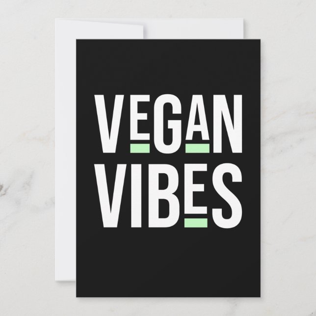 Vegetariska Veganiska Vibrationer Inbjudningar (Framsida)